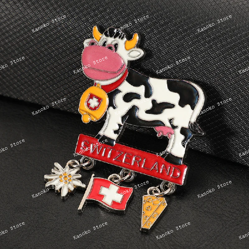 

Наклейка на холодильник в мультяшном стиле, креативная металлическая наклейка на холодильник с изображением коровы, велосипеда, высокая красота, культурный и креативный фестиваль