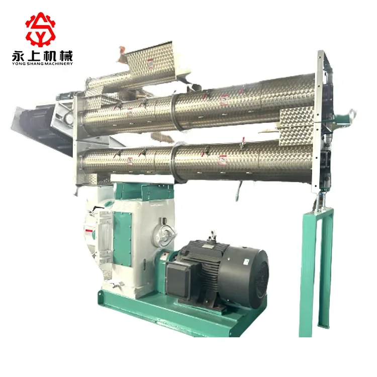 Yongshang High Productivity 8-10 t/h Steel Pellet Making Machines Computer-Controlled Poultry Maize Farm Used Engine Animal Feed