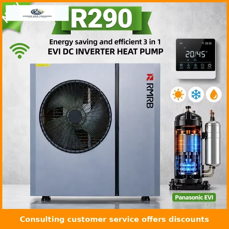 

R290/03ZR/9.31 kW Heat Pump for Hot Water Supply Heating and Cooling A+++ Low-Noise EVI Type Operating Down to -35°C with CE