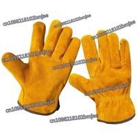 wear-resistant anti-scalding cowhide welding welder electric welding labor insurance gloves  single Daquan summer construction