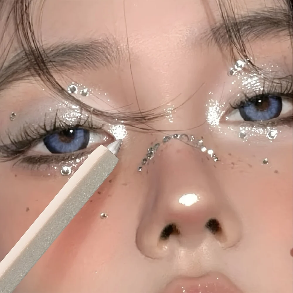 Pearl White Eyeshadow Highlighter – Langlebiger, wasserfester, wischfester Lidschatten mit Schimmereffekt