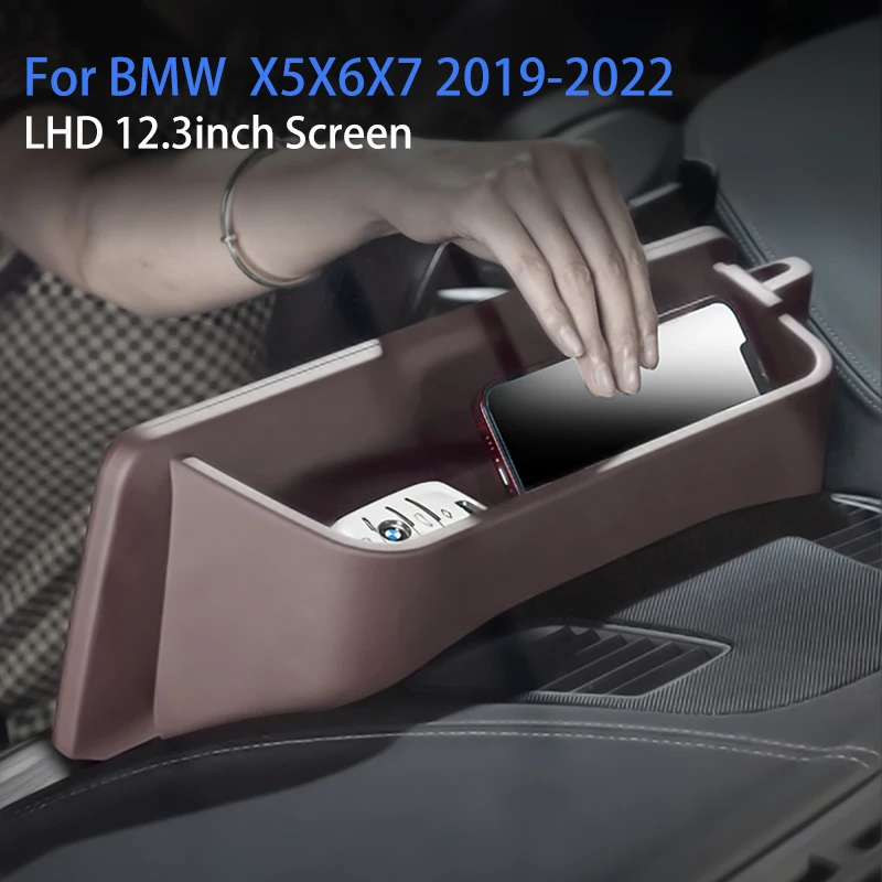Car Organizer Dashboard Storage Box For BMW X5 G05 G06 X7 G07 2019-2022 LHD 12.3inch Screen Multimedia Navigation Phone Holder