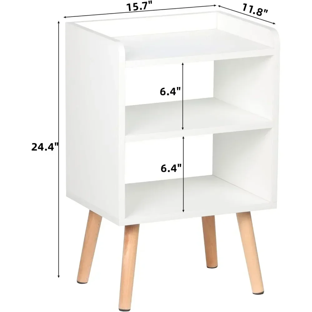 Nightstand,Mid-Century Modern Bedside Tables with Storage Shelf,Minimalist and Practical End Side Table,Fashion Bedroom Furnitur