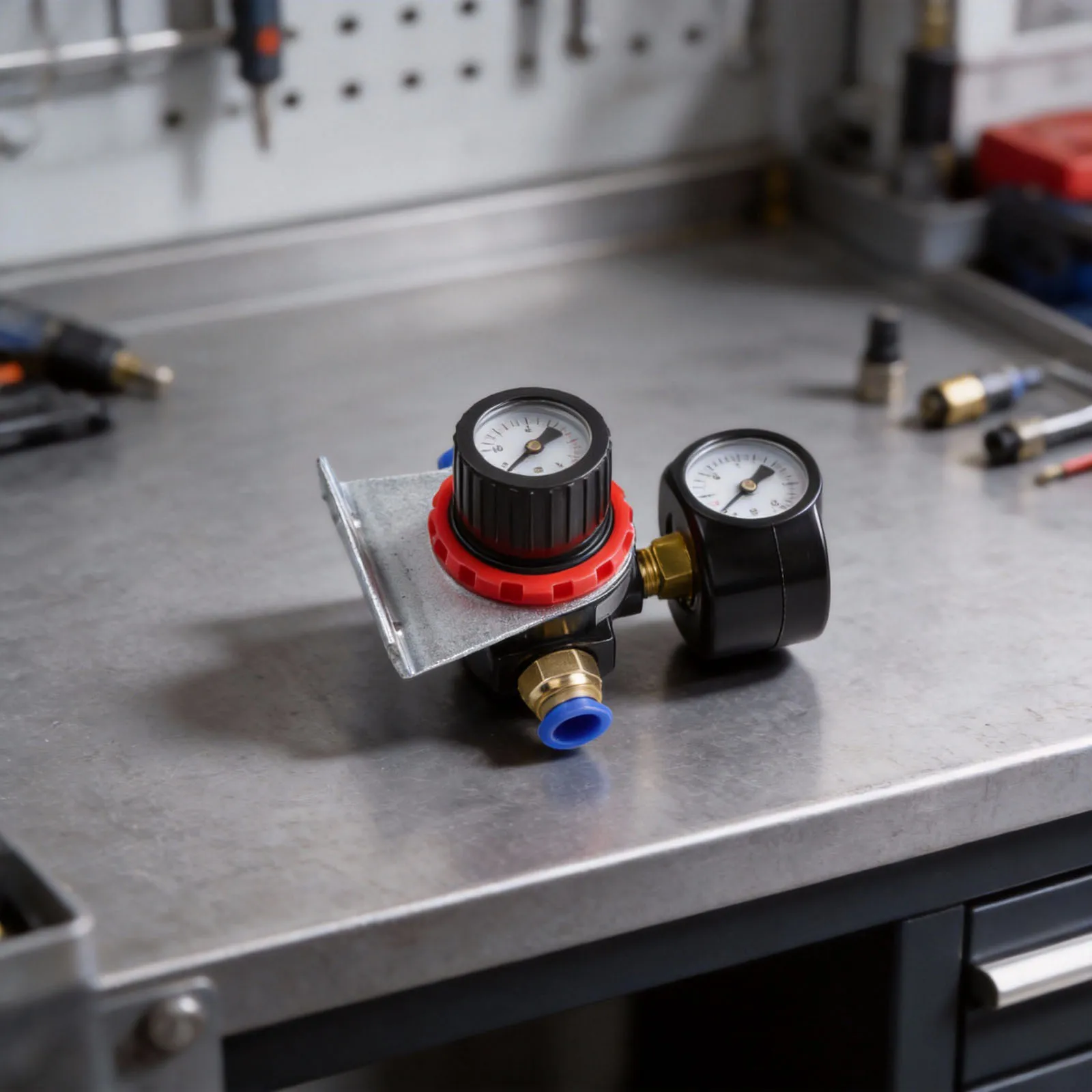 About 73.8*40 Mm Air Pressure Regulator High-Strength Aluminum One-Handed Operation Plug-and-Play Installation