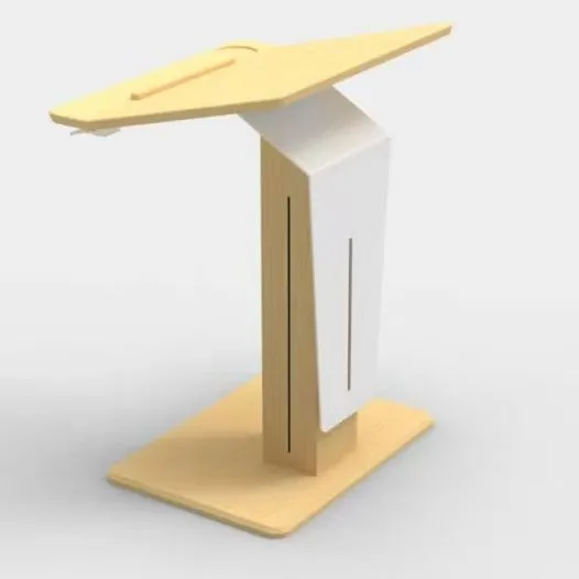 

Lifting school podium with wheels to move teachers' speeches, podium table dedicated