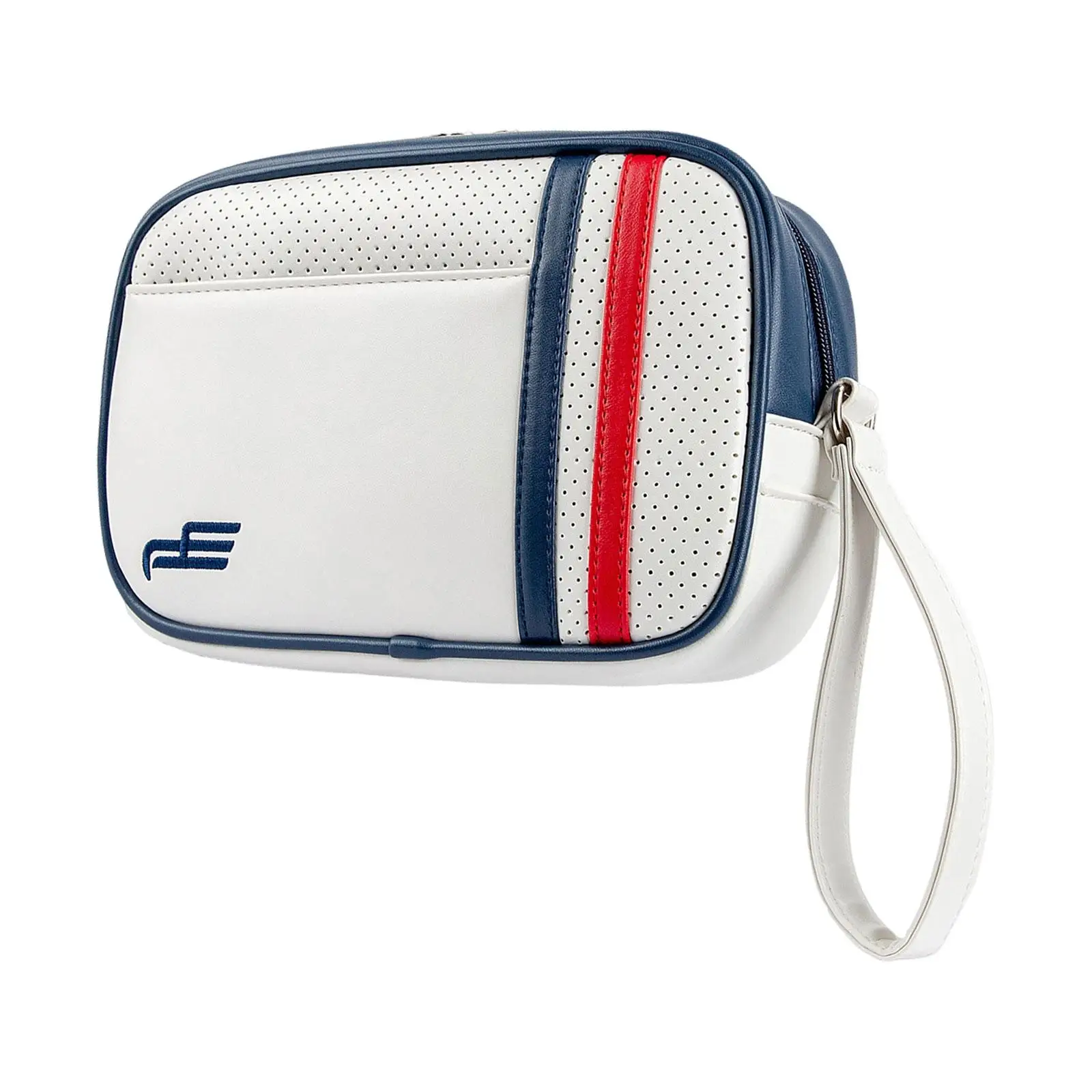 Club Ball Carry Bag Pouch Tee Holder with Handle Strap PU Leather Pocket Storage Organizer for Outdoor Sports Women Men