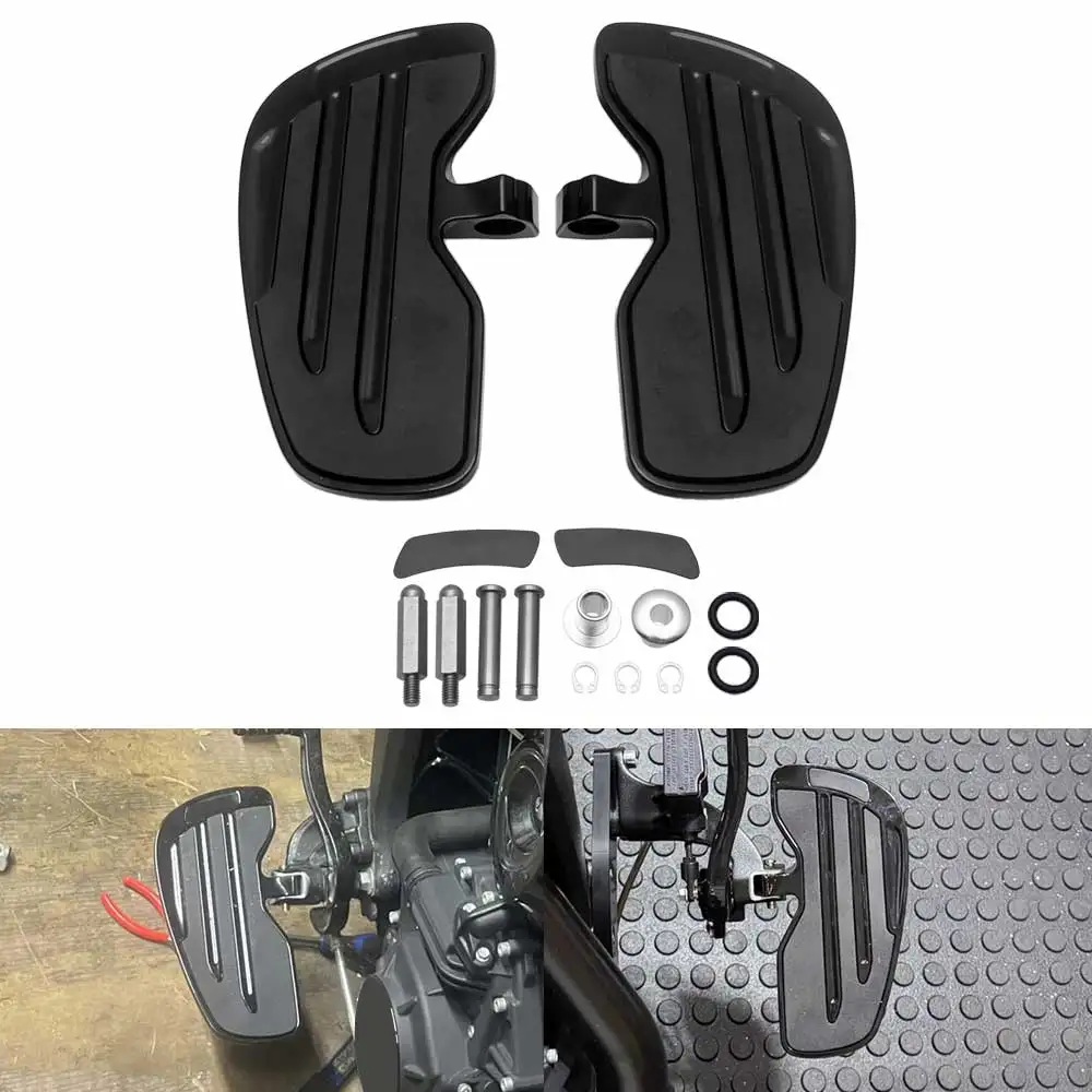 1Pair Rider Rider Foot Pegs Motorcycle Foot Pegs Footrest Floorboard Compatible With Indian Scout 2015-2026 High Quality Black