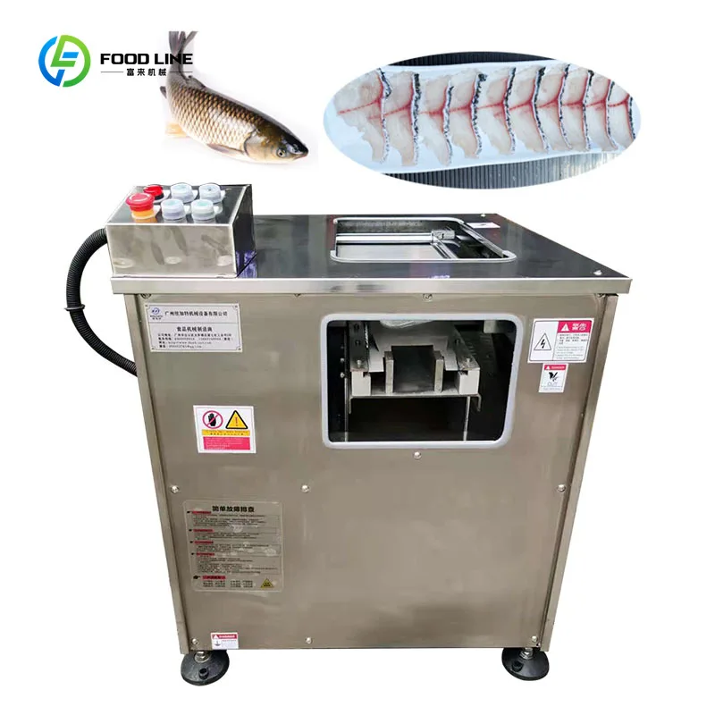 Popular Automatic Fish Fillet Cutting Chipping Machine Salmon Slicer Machine Tilapia Slicer Fish Filleting Machine