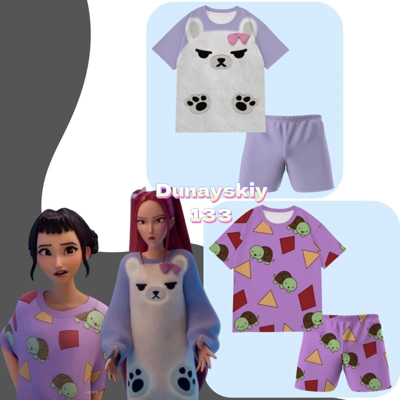 Kpop شيطان هنتر ميرا 2025 الكرتون تأثيري الخيال ملابس خاصة منامة زي تمويه الكبار النساء لعب الأدوار وتتسابق