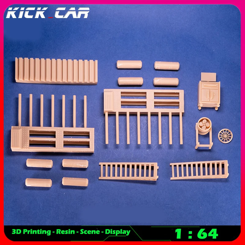 Kickcar 1/64 Horsepower Machine Model Car Diorama Uncolored Resin Garage Scene Repair Tools Decoration Simulation Scene Toy