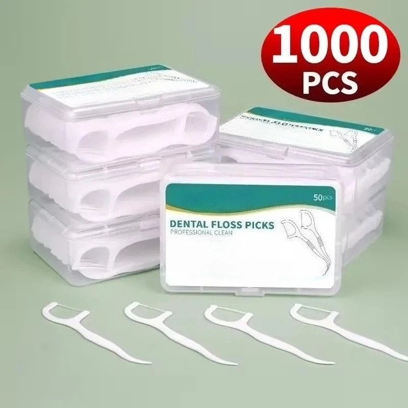 1/3/6/20 Box Portable Disposable Dental Floss Plastic Toothpick High-tension Dental Floss Stick Dental Floss Box ﻿Oral Care