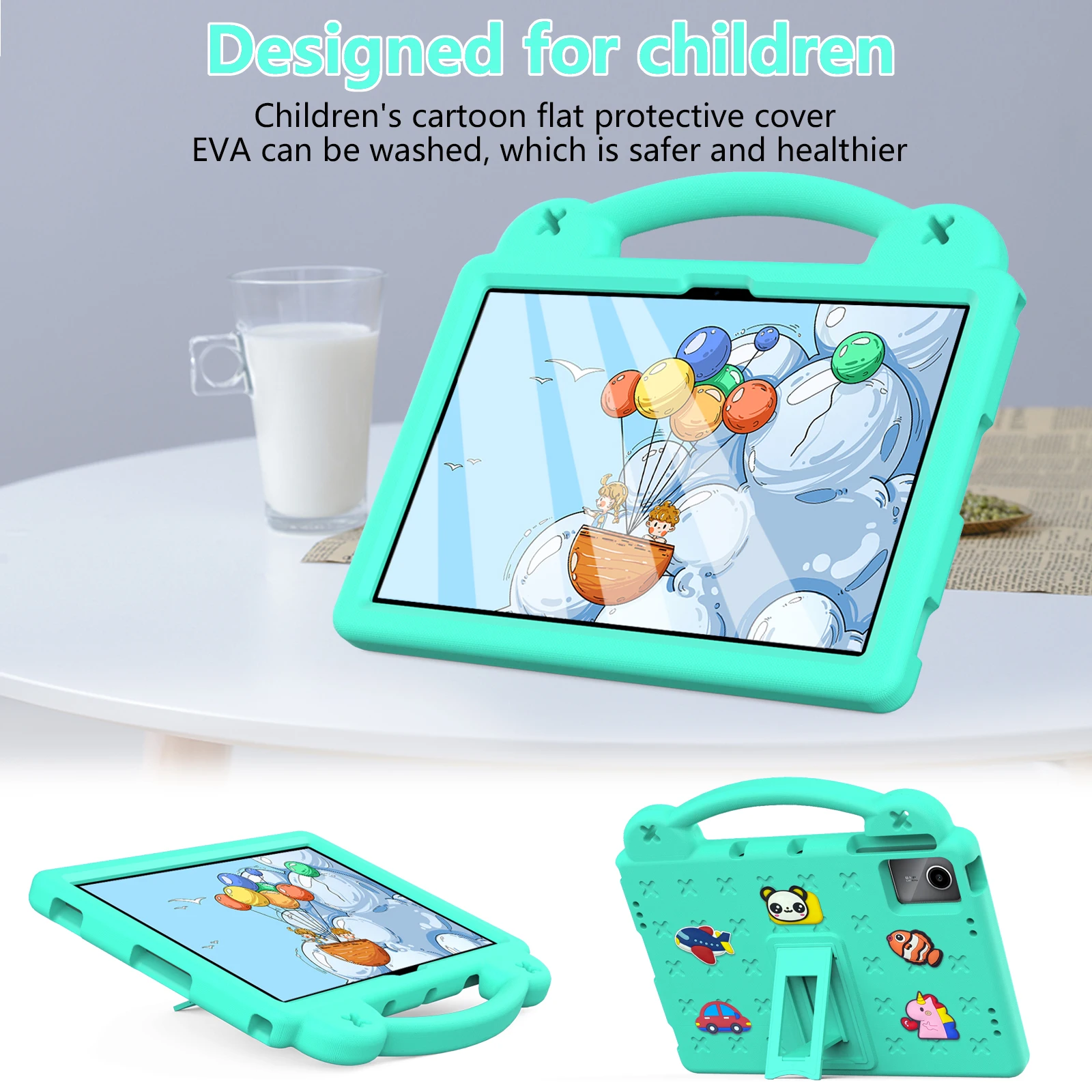 Kids Cute Case For Doogee Tab G6 Plus U11 Pro 2025 T30S 2024 T30Pro 2023 11.0 inch Kickstand EVA Cover With Portable Hand Holder