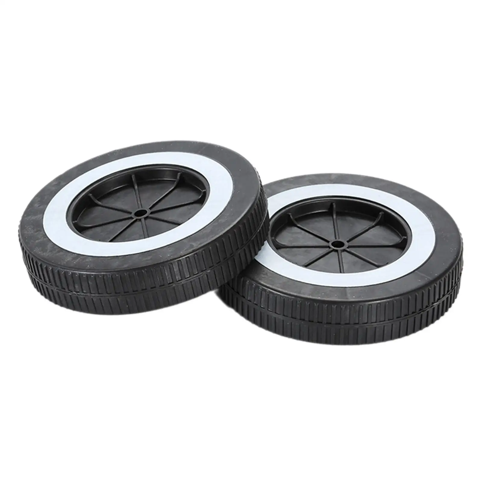 2 Pieces BBQ Wheels Parts Easy Installation Beautiful Appearance Hand Truck Tires for Barbecue Kitchen Garden Patio Camping