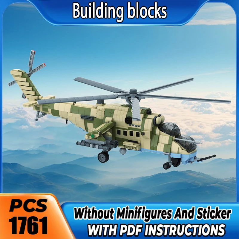 Exquisite Building Blocks Attack Helicopter Building Blocks Games Educational Toy for Kid Holiday Gift Christma Toy Assembly Set