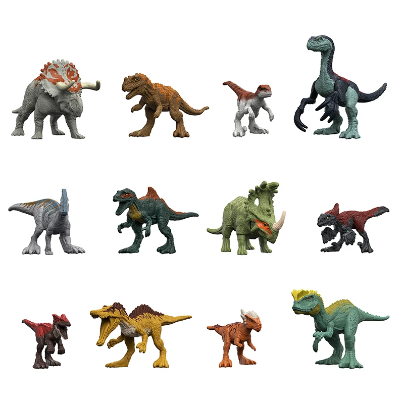 Original Jurassic World Domination Mini Dinosaur Model Anime Figure Tyrannosaurus Rex Boy Toys for Children Scytheosaurus Raptor