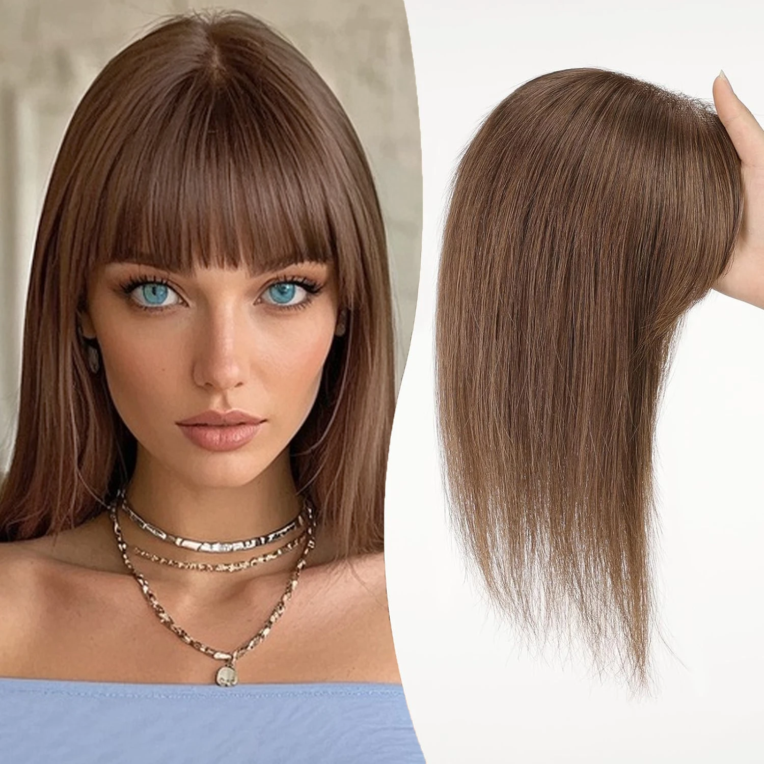 

100% человеческие волосы Remy, топперы для женщин, бордовый женский топпер с челкой, зажим на шелковой основе, топпер для истончения