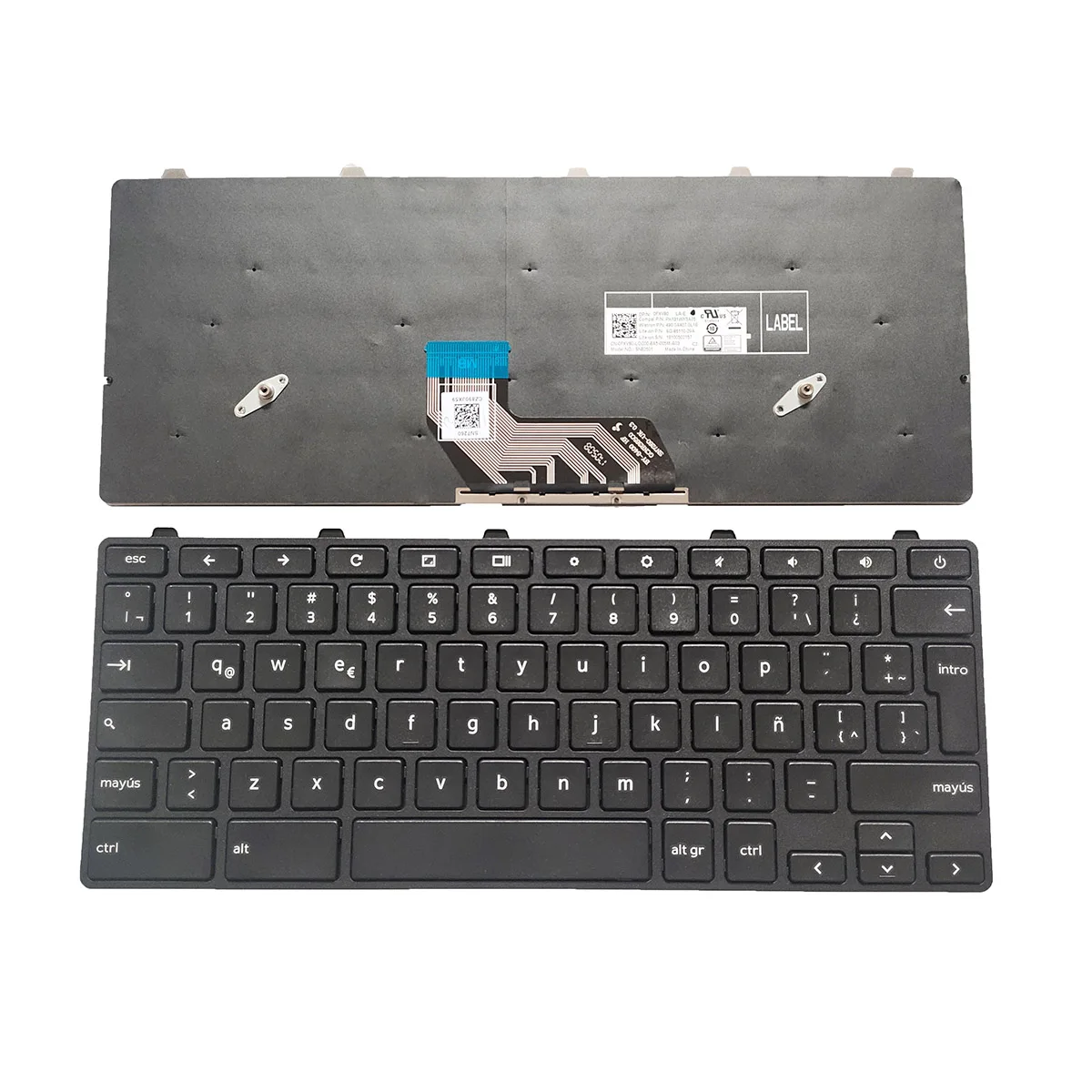 Imagem -02 - para Genuine Chromebook 11 13 3180 3189 3380 la Teclado Portátil0txt30 Novo