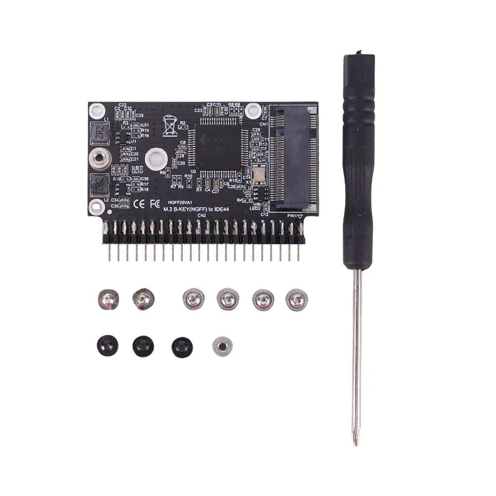 

M.2 NGFF SATA SSD на 2,5-дюймовый IDE 44-контактный адаптер 150 МБ/с M.2 NGFF SATA SSD на 2,5 IDE SATA SSD-конвертер для ноутбуков, настольных ПК
