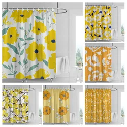 Home shower curtains bathroom Decora waterproof fabric non-slip bathmat water absorption curtain Modern nordic simple plant