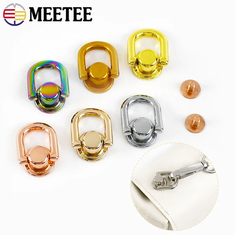 

4/10/20Pcs 10mm Metal Carabiner Handbag Chain Side Clip Clasp D Ring Screw Buckle Bag Belt Connector Hook DIY Craft Accessories