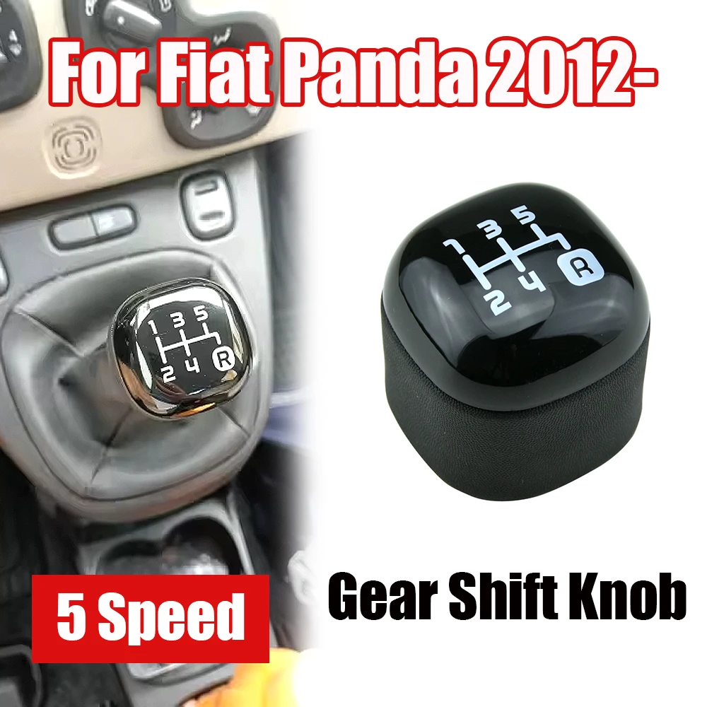 5 Speed Gear Shift Knob Lever Change Gearbox Shifter Plastic Manual Transmission Handle For Fiat Panda 2012 Car accessories