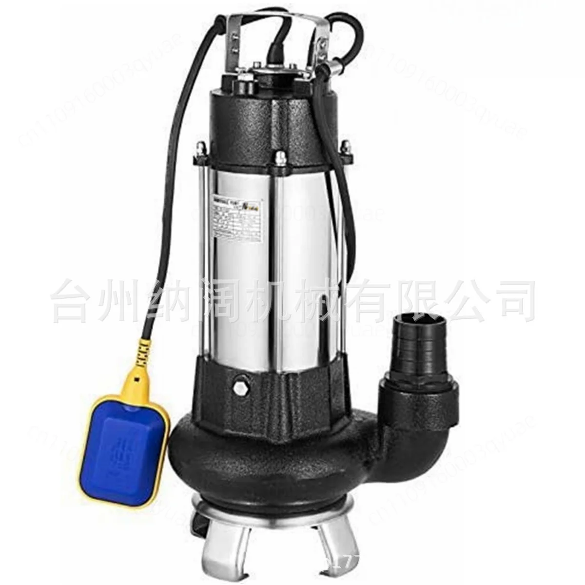 110V Stainless Steel Sewage Submersible Pump Large Flow Dirty Water Pump with Float Switch for Sewage Lifting Irrigation