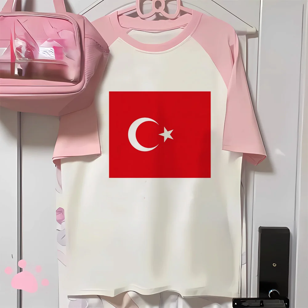 Turkey kaus wanita kain lembut kaus grafis pakaian lucu anime anak perempuan nyaman