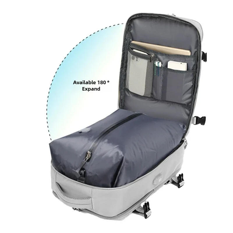 حقيبة ظهر للسفر للجنسين، حقيبة ضغط صديقة للبيئة مع سعة كبيرة للتنقل والسفر وحقائب الظهر خفيفة الوزن