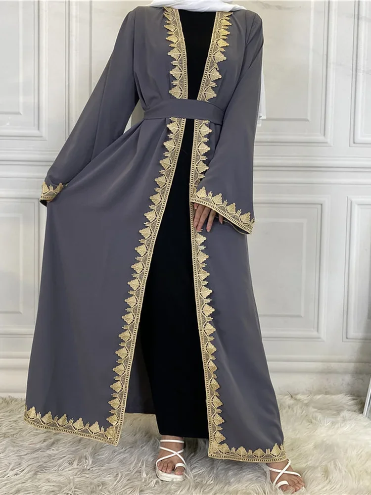 Ramadan Elegant Prayer Muslim Open Abaya Women Dress Dubai Turkey Islam Long Dress Kaftans Dresses Robe Longue Femme Vestidos