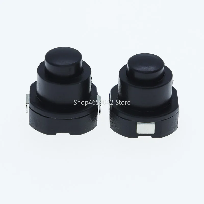 20pcs 10*10mm Small Circular Flashlight Switch Power Supply Button Switch KAN-10A Self-Locking Push Button Switch