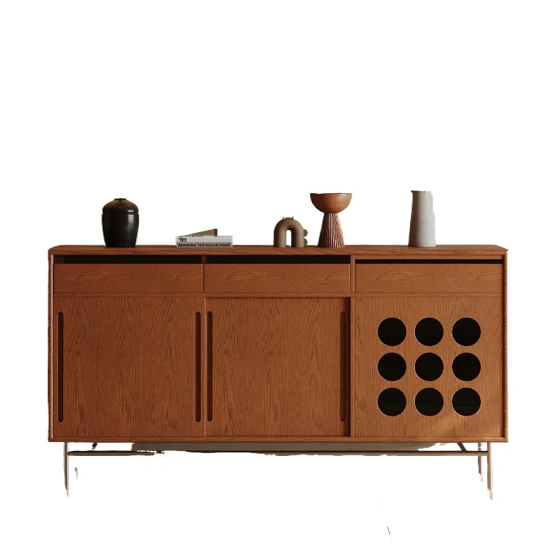 

French retro living room dining side cabinet 2025 new light luxury high-end tea cabinet storage cabinet