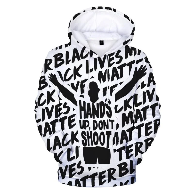 Black Lives Matter 3D Printed Hoodies For Men Plus Size Long Sleeve Street Spring Autumn Sweatshirt Women Hoodie Kids Outfit