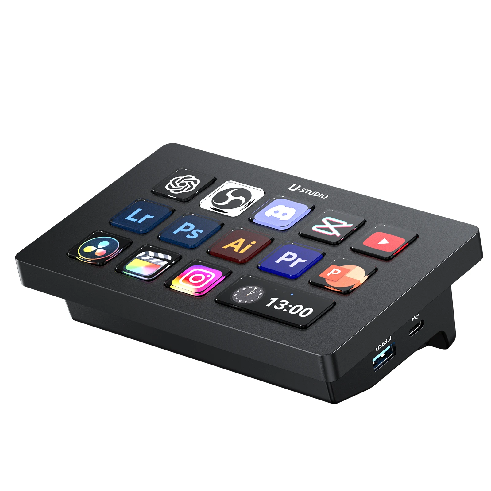 وحدة تحكم البث المباشر Ulanzi 13 مفتاحًا LCD لـ Tiktok Youtube مدونة فيديو إنشاء محتوى صور تحرير الفيديو مكتب الألعاب #1