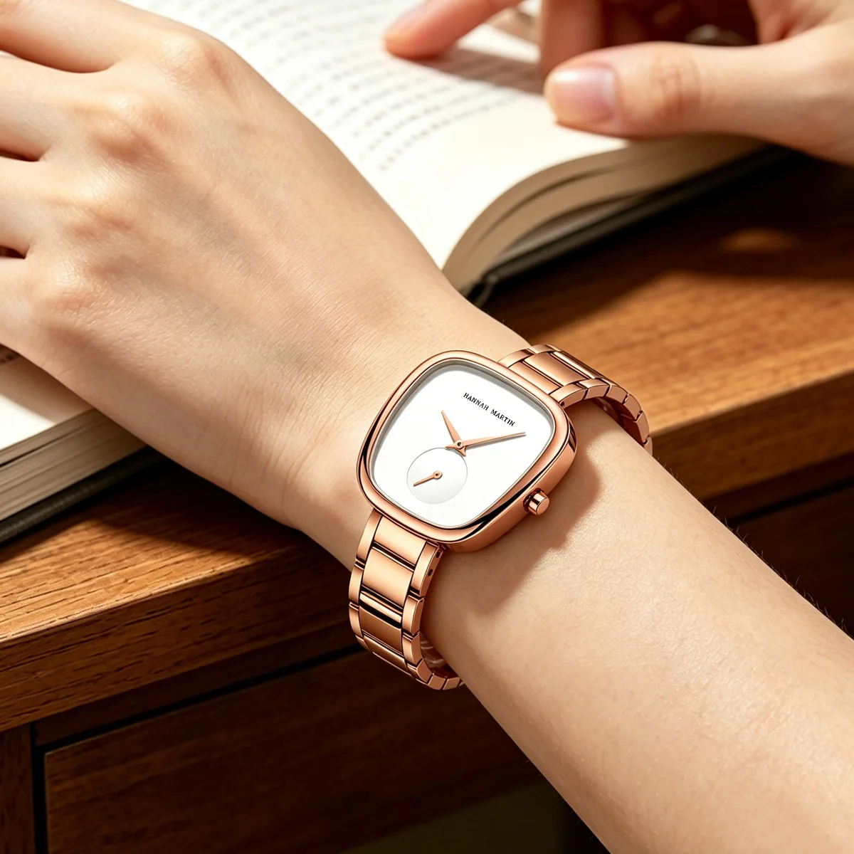 1 Set Women Watch Stainless Steel Strap Rose Gold Oval Timing Clock Quartz Movement Simple Top Brand Women Gift Daily Wear Watch Local Fast Shipping