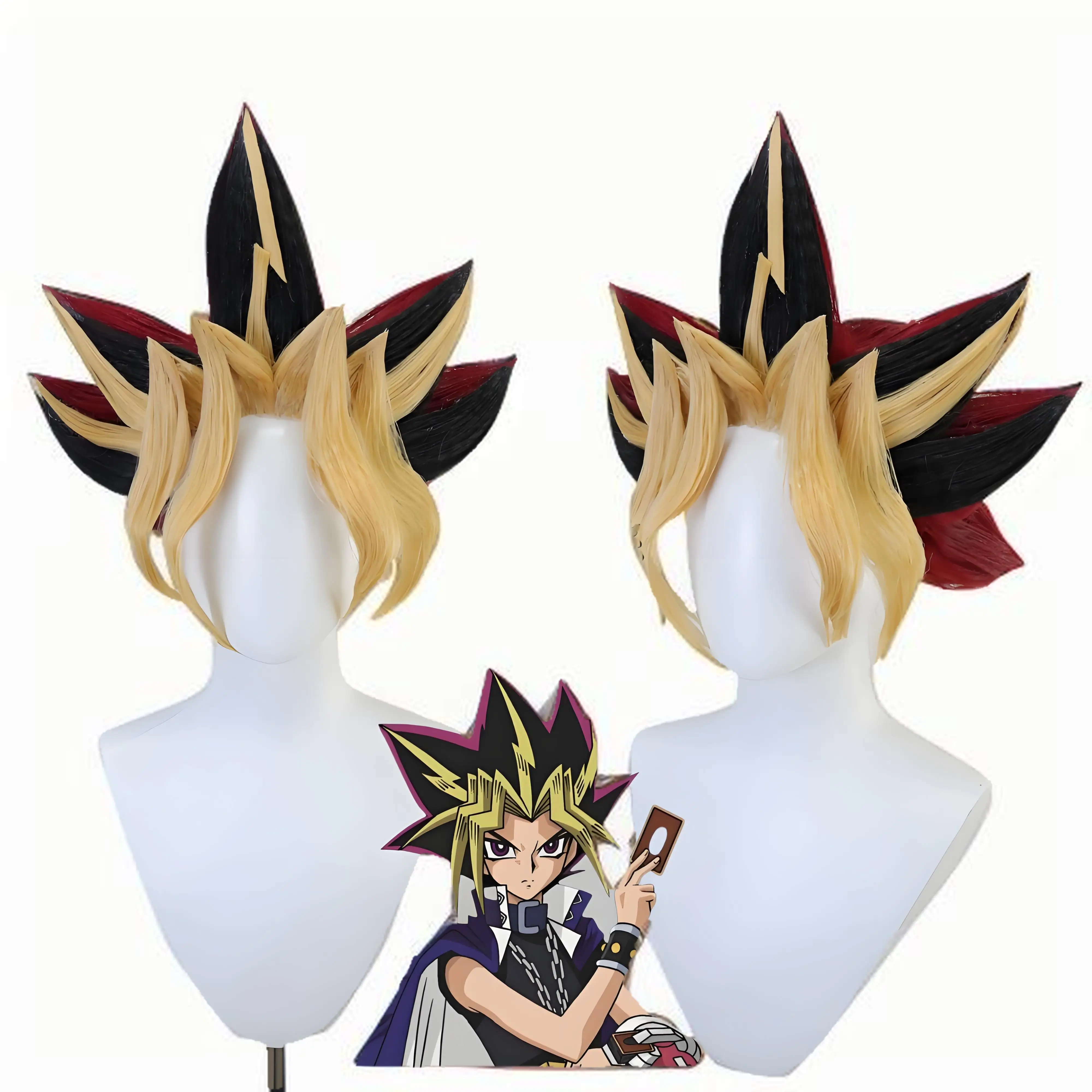 Bleach Bazz-B Cockatoo Hairstyle Cosplay Wig Bald Cap Synthetic Scalp Headpiece