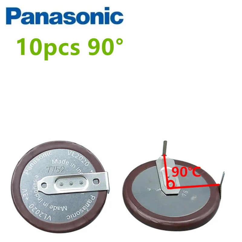 5~10pcs Original Panasonic VL2020 2020 rechargeable battery battery With Legs 90 degrees 105 degrees 180 degrees for BMW car key