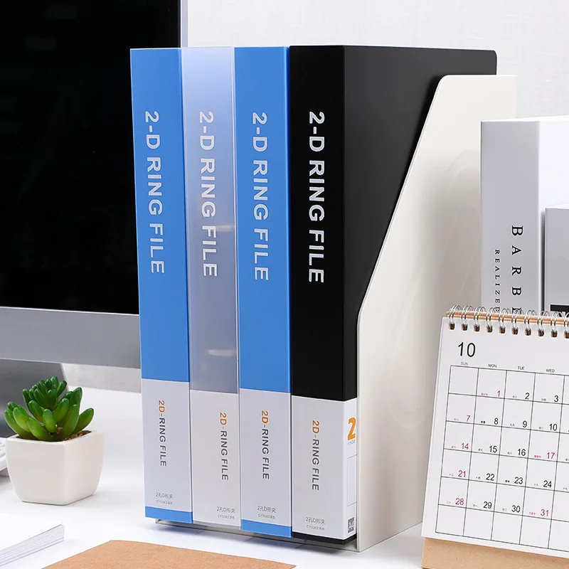 A4 Binder Folder 2-ring File Binder File Folder Cover Office Document Organizer Can Hold 200 Sheets Test Paper Desk Organizer