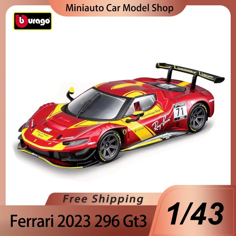 

Новый продукт Bburago 1:43 Ferrari 2023 296 Gt3 раллийный автомобиль, миниатюрная литая модель Автомобиля Ferrari Wrc, игрушки для детей, рождественский подарок