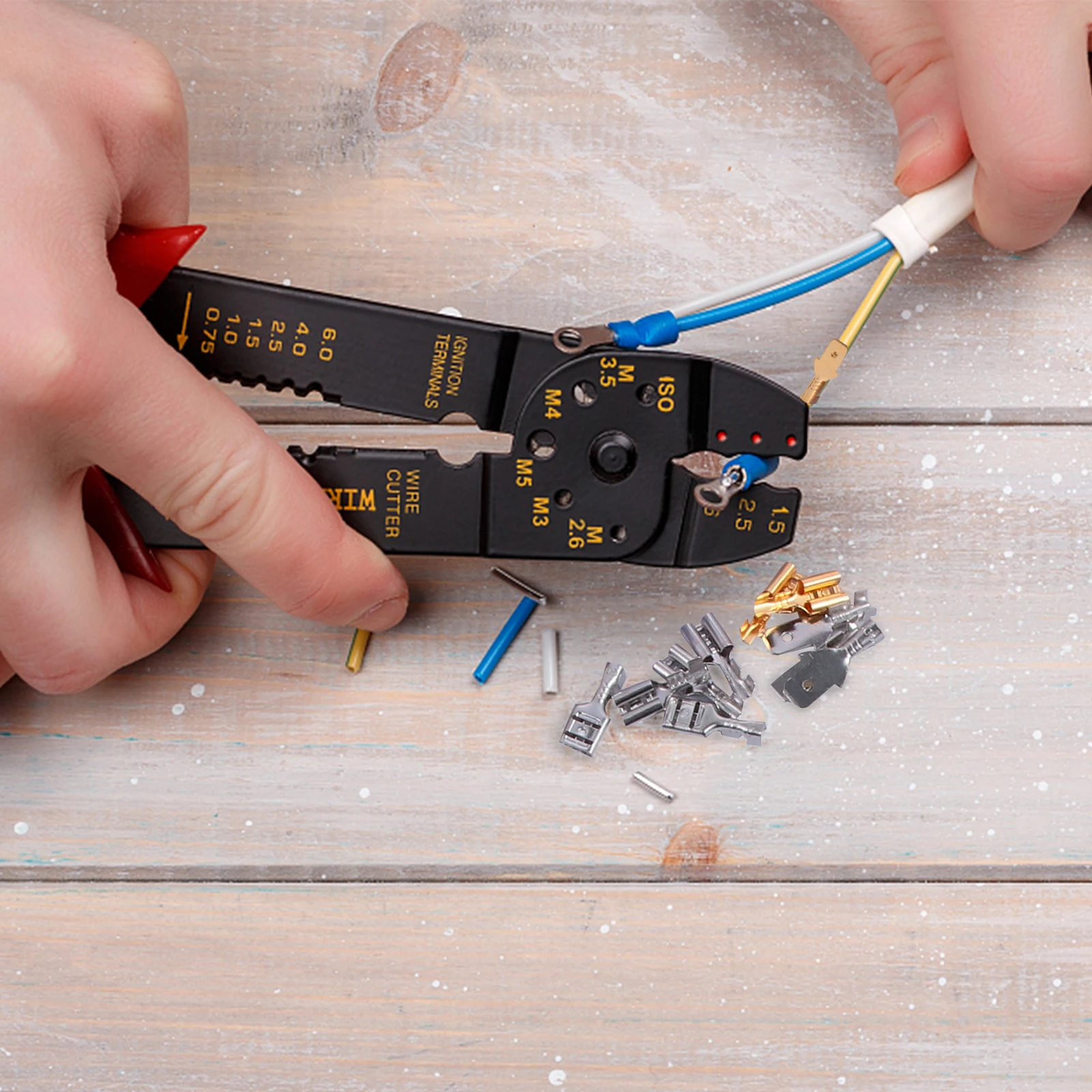 

540Pcs Spring Terminal Insert Connector Set 2.8 4.8 6.3mm Crimp Wire Terminal for Electrical Vehicle Home Power Wiring Cold