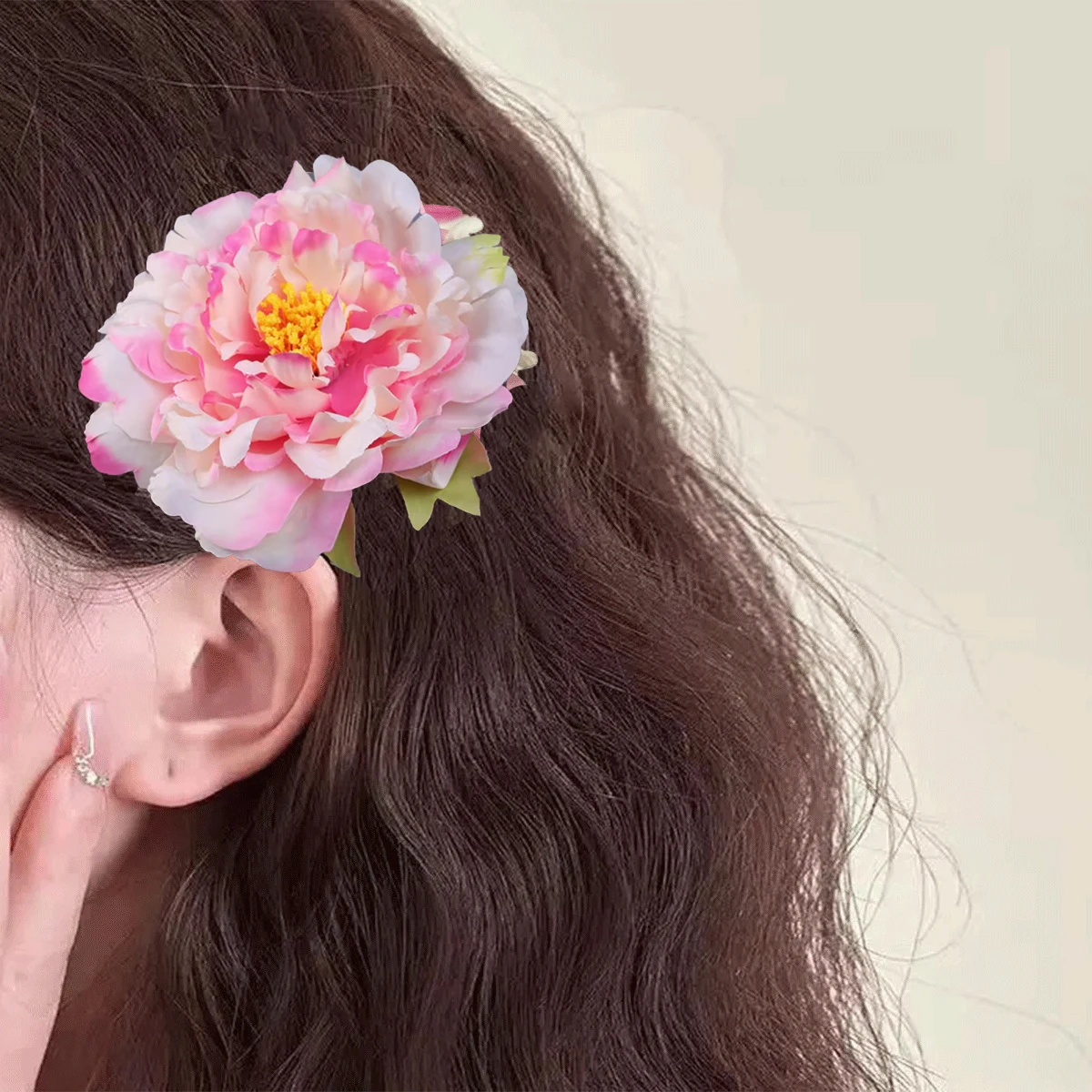 

Seaside Flower Side Clip Girls Wedding Headwear Tang Style Flower Hanfu Hair Accessories Flower Hairpin Antique Headdress Rear