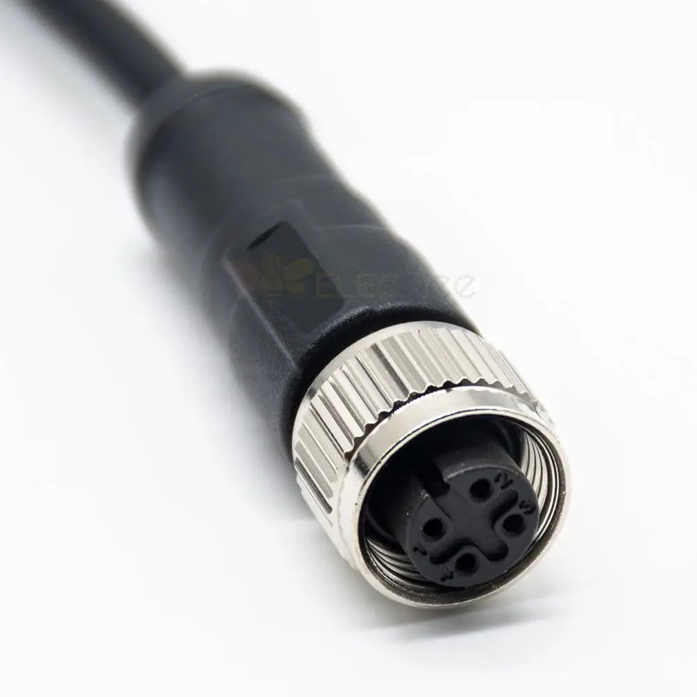 M12 4 Pin A Code Female to USB 2.0 A Male Connection Cable M12 to USB Assembly AWG26 Cable 3 Meter