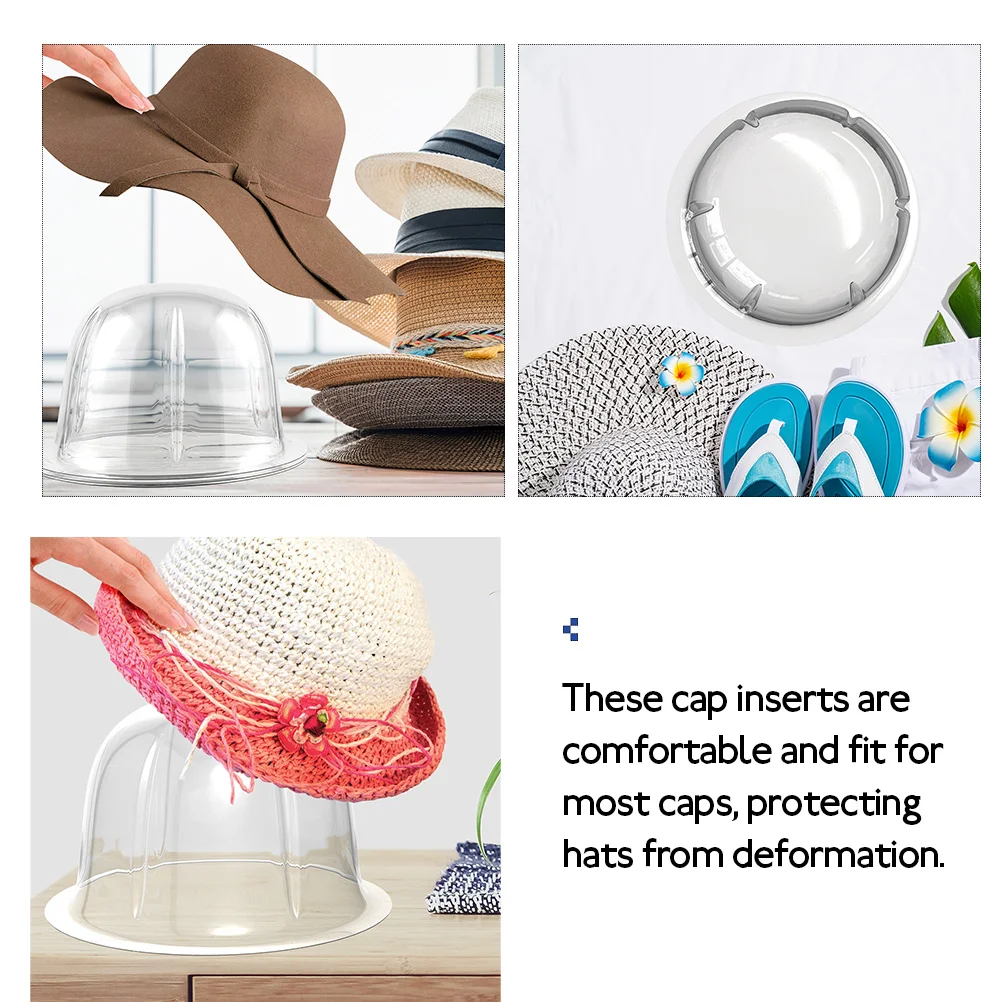 

12 Pcs Round Head Hat Holder Baseball Cap Stand Holders Rack Display Stands Plastic Inner