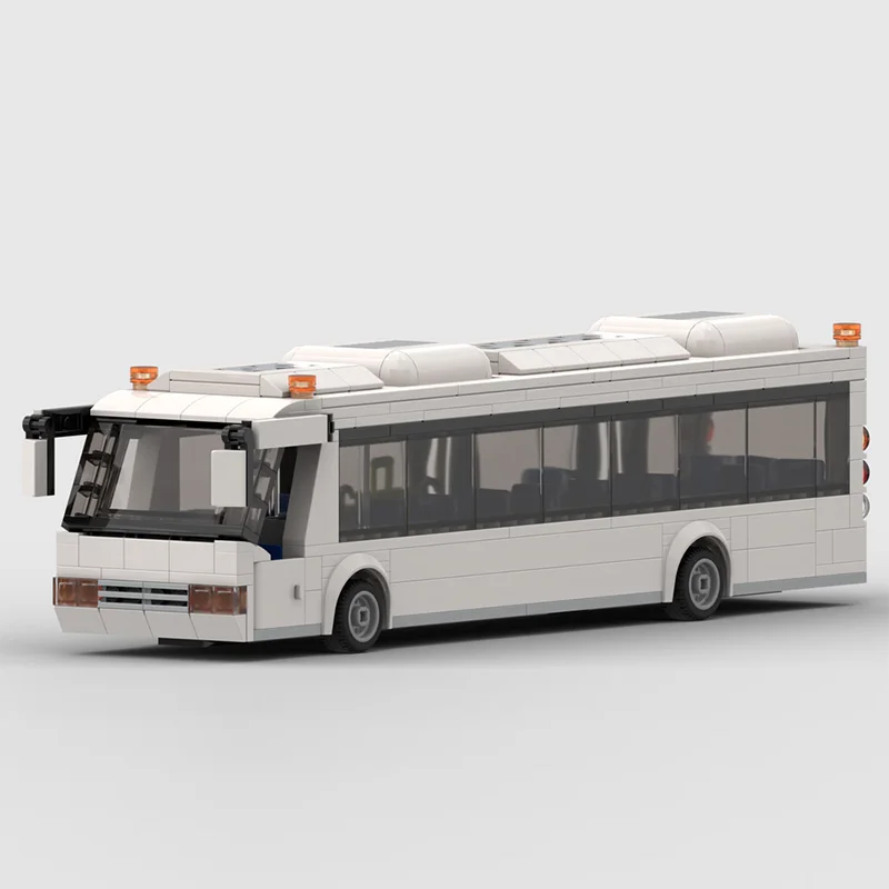 Speed Racing Car Model MOC Building Bricks Airport Shuttle Bus Modular Technology Children Holiday Gifts Assemble Toys Suit