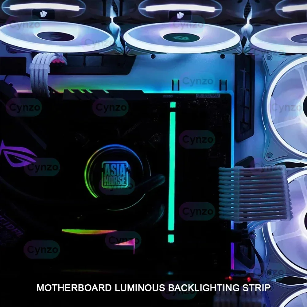 ARGB Motherboard IO Atmosphere Backlight,AURA SYNC Computer Host Illuminated ATX MATX Decorative Desktop Backboard Strip