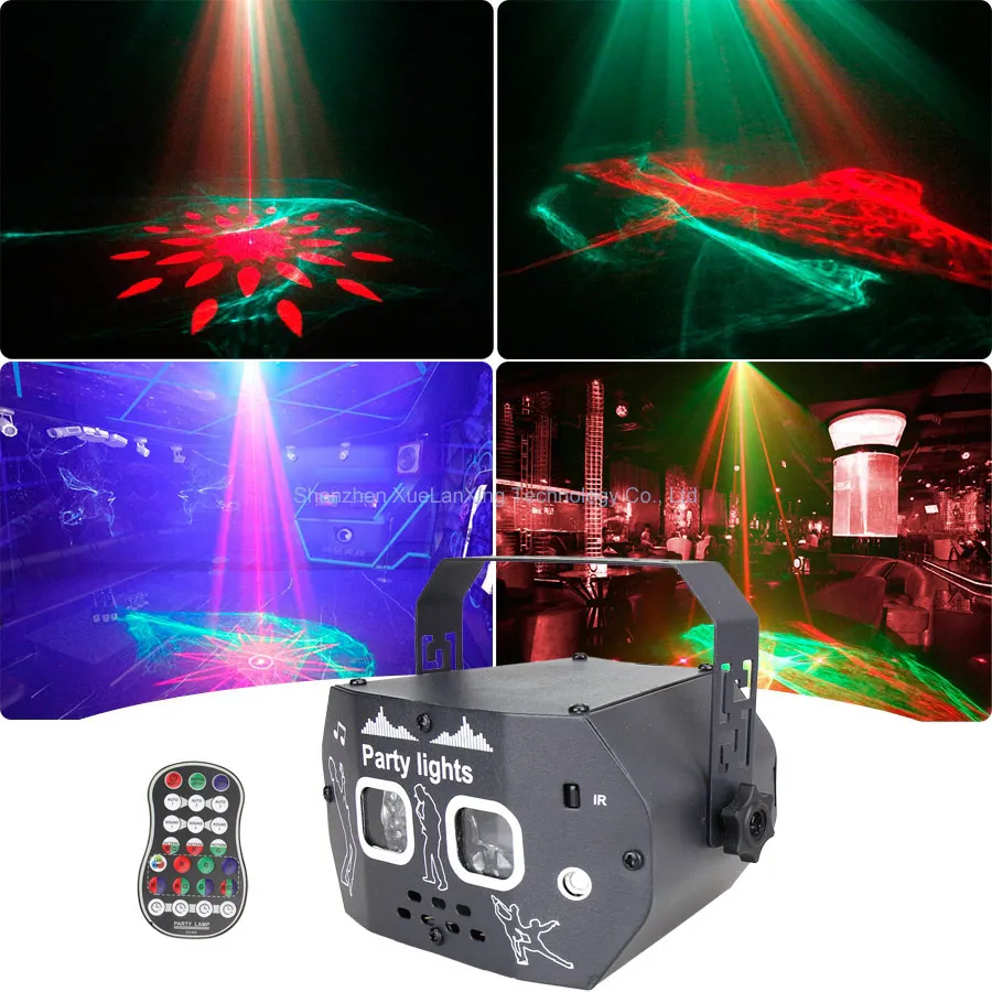 Aurora Dream Effect DJ Disco Light Laser Patterns Projector RGB LED Flash Bar Dance Birthday Party Christmas Decoration Lamp H2