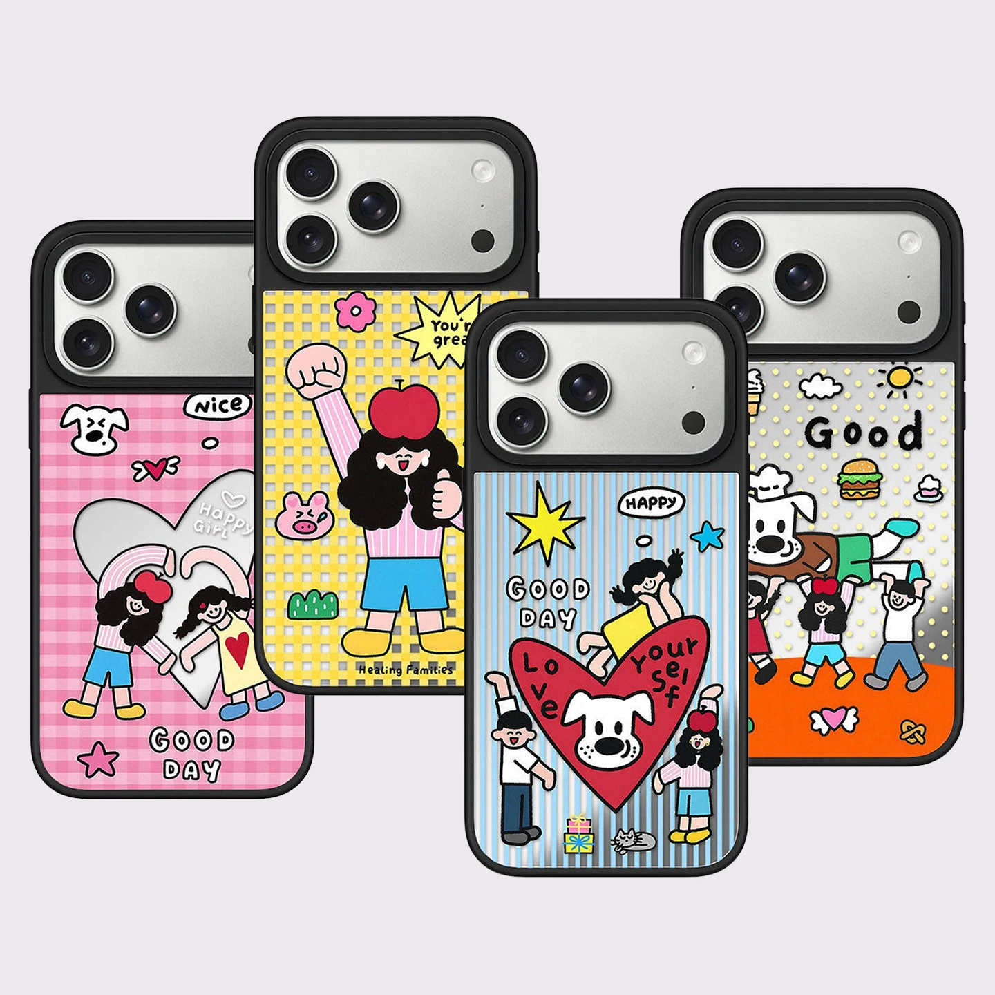Good Day You're Great Mirror Surface Magnetic Phone Case Cover for IPhone 12 13 14 15 16 17 Pro Max Case for IPhone 17 Air