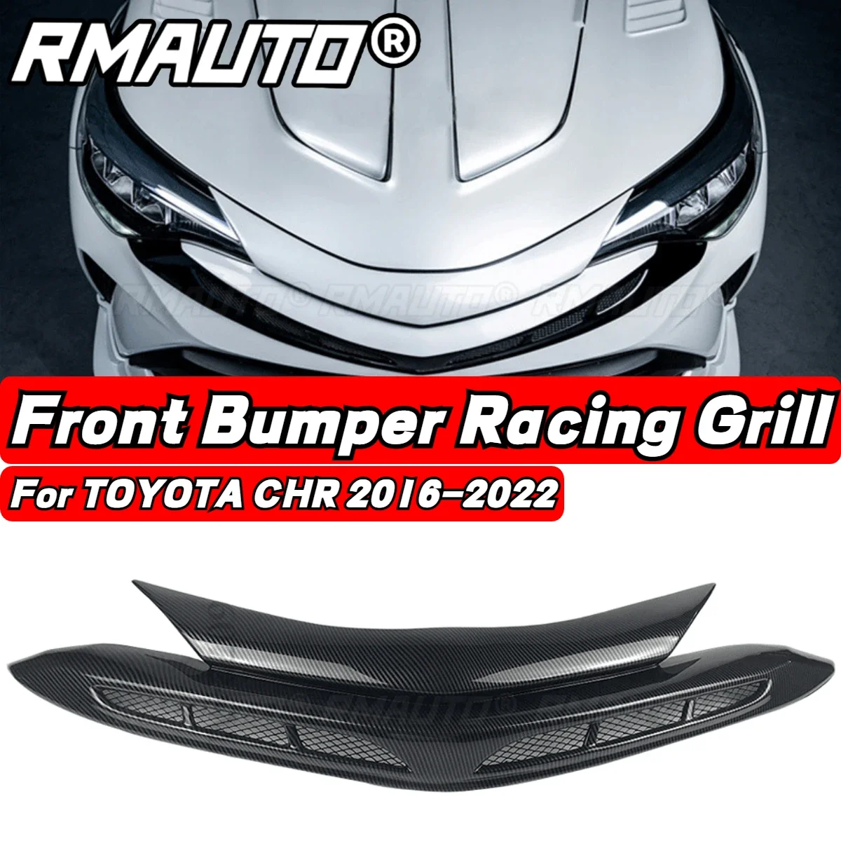 

CHR Racing Grill Car Front Bumper Grille Sport Racing Grill Mesh Grill Body Kit For Toyota CHR C-HR 2016-2022 Car Accessories