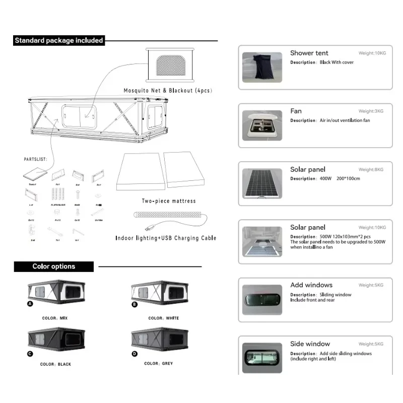 Pop Up Truck Bed Camper Anti‑Mildew Inner Liner Quick Disassembly For Wilderness Off‑Road Adventure, Expedition Truck Camper view 4