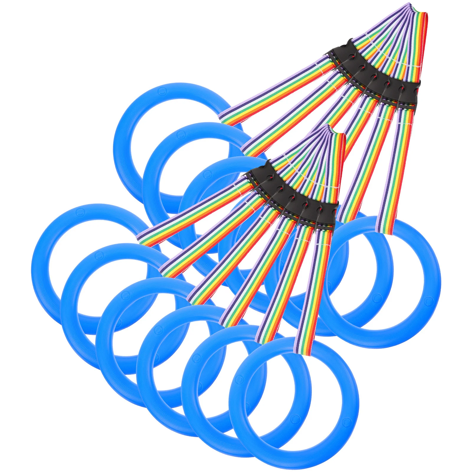 1 set kinderveiligheidswandeltouw afneembaar 12 ringen kleuterschool voorschoolse trekkabel verstelbare lengte kleurrijke peuterpols