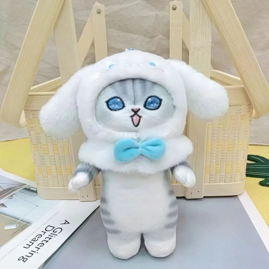 Super bonito japonês tubarão gato sanrio peixe feio canela pudim cão kt gato chaveiro de pelúcia pingente kawaii boneca presente